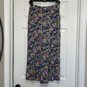 Zara Multicolored Floral Culotte Pants, NWT